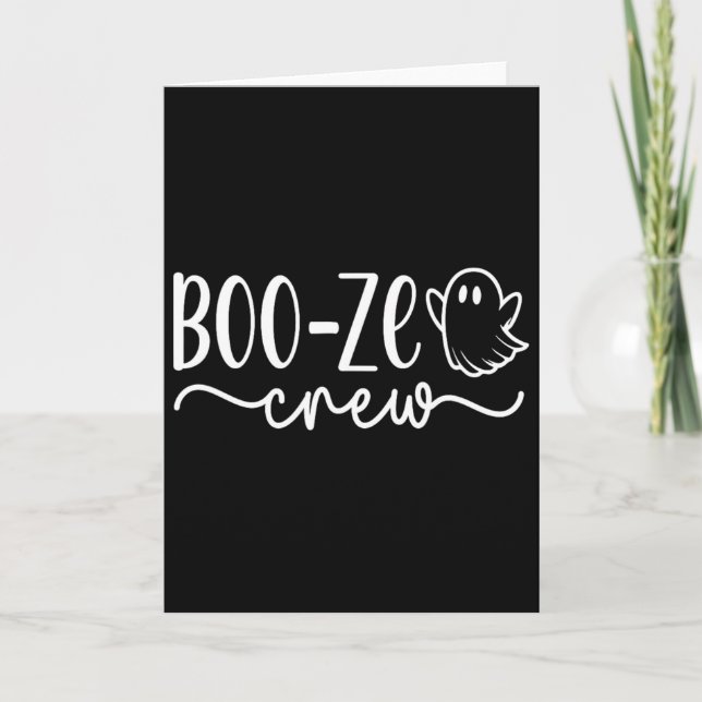 Boo-ze Crew Halloween Ghost Semester Kryssning T-s Kort (Framsida)