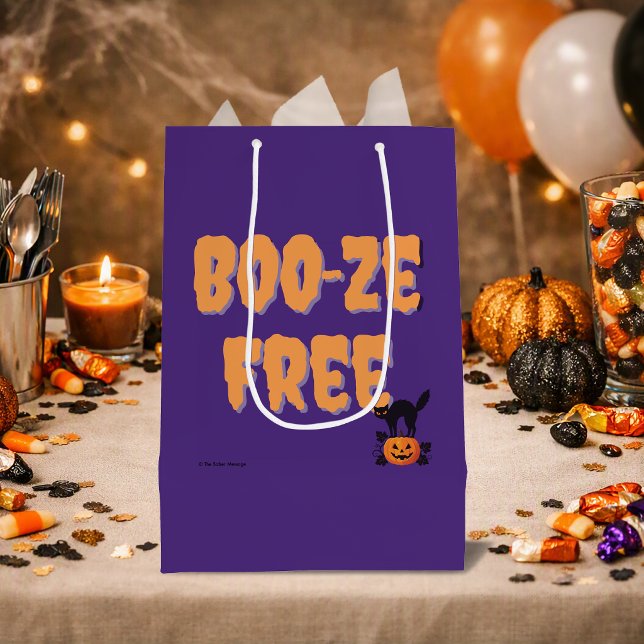 Boo‑ze Gratis | Halloween Sober Party (Boo‑ze Free sober Halloween gift bag for party favors, recovery events, and spooky fun.)