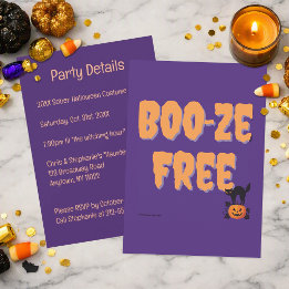 Boo‑ze Gratis | Halloween Sober Party Inbjudningar