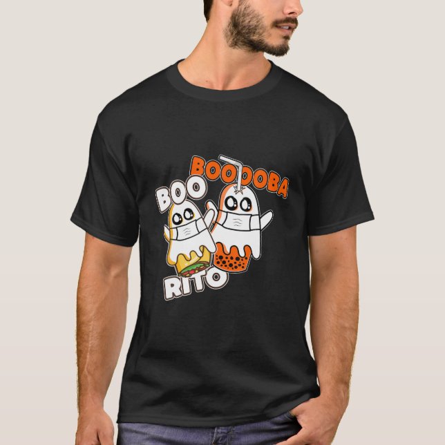 Booba Boo Rito Kawai Boba Tea Burrito Inside Hallo T Shirt (Framsida)