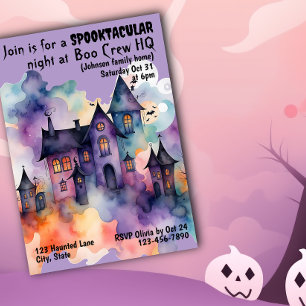 Boobesättningens huvudkontor hemsökt House Hallowe Inbjudningar