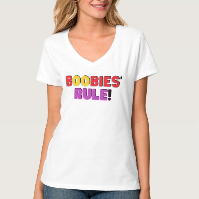 Boobies-regel T-Shirt (Framsida)