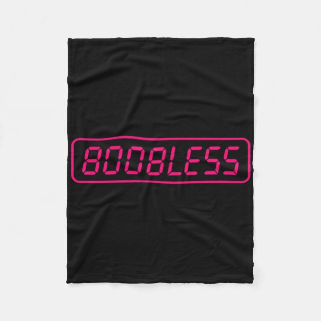 Boobless Funny Mastectomy Breast Surgery Ca Fleecefilt (Framsidan)