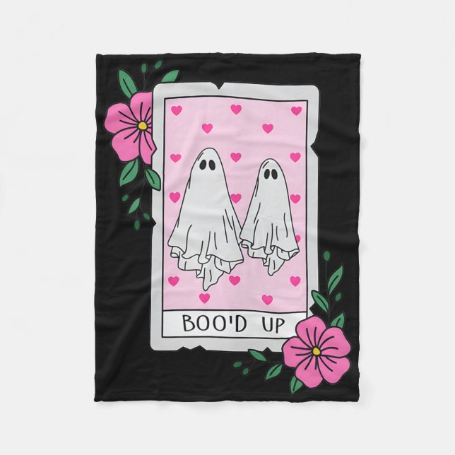 Boo'd Up Ghost Tarot Halloween Funny Ghost Fleecefilt (Framsidan)
