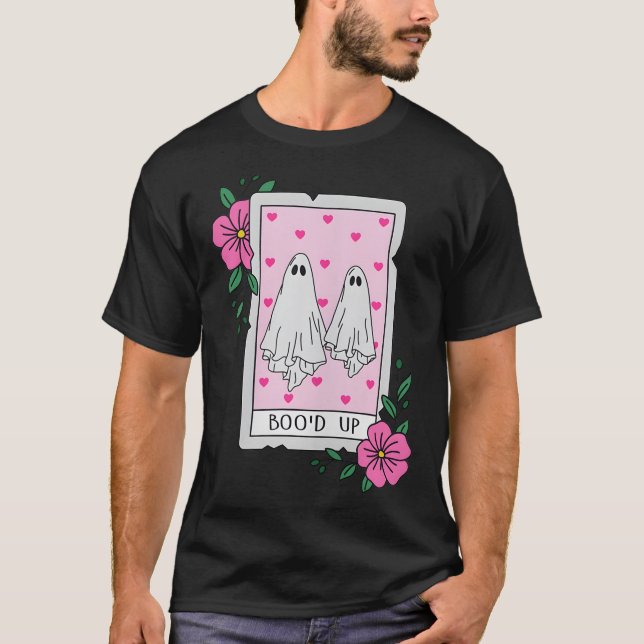 Boo'd Up Ghost Tarot Halloween Funny Ghost T Shirt (Framsida)