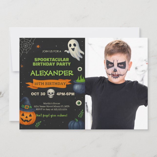 Boodagsutslag | Spooky Cute Party Card Inbjudningar (Framsida)