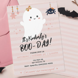 BOOday Kawaii Spök Halloween Inbjudan