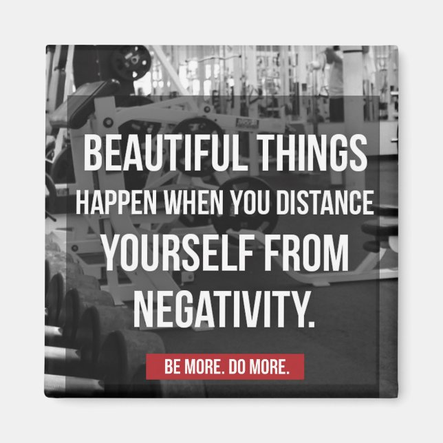 Boodybuilding Workout Motivation - Negativitet Magnet (Framsidan)