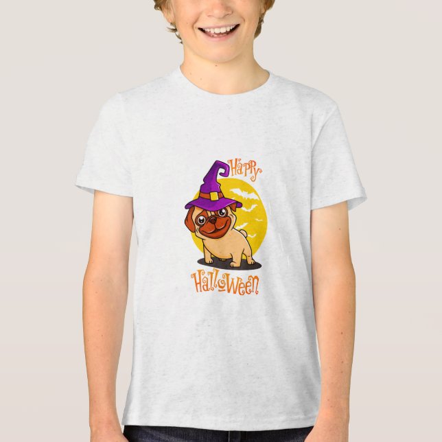 BooF-Bruno the Witchy Fransk Bulldog T Shirt (Framsida)