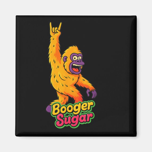 Booger Socker Näsa Öl Sasquatch Yeti Näsa Nachos Magnet (Framsidan)
