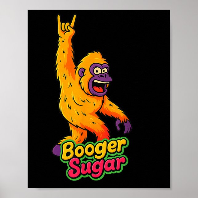 Booger Socker Näsa Öl Sasquatch Yeti Näsa Nachos Poster (Framsidan)
