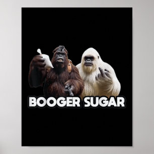Booger Socker Sasquatch Yeti Näsa Öl Roligt Vuxen Poster
