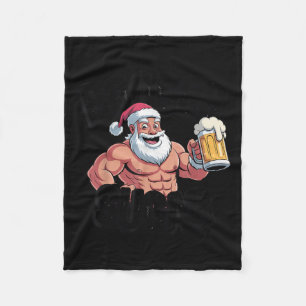 Booger Sugar Santa Funny Muscular jul Memb Fleecefilt