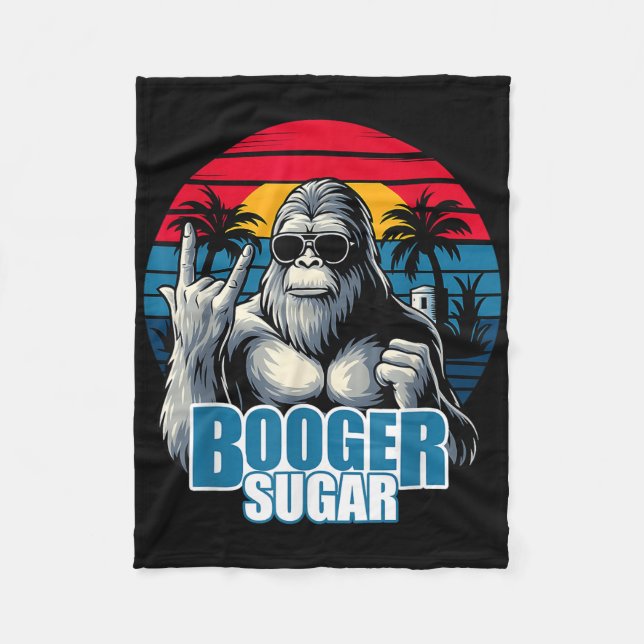 Booger Sugar Sasquatch Funny Gorilla Bigfoot Fleecefilt (Framsidan)