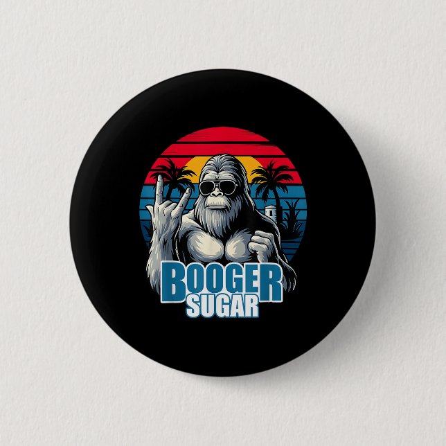 Booger Sugar Sasquatch Funny Gorilla Bigfoot Knapp (Framsida)