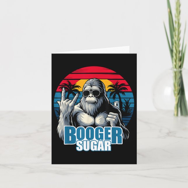 Booger Sugar Sasquatch Funny Gorilla Bigfoot Kort (Framsida)