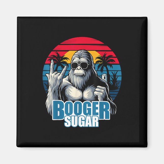 Booger Sugar Sasquatch Funny Gorilla Bigfoot Magnet (Framsidan)