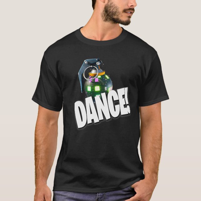 Boogie Bomb Dance Disco Funny Battle Royale T Shirt (Framsida)