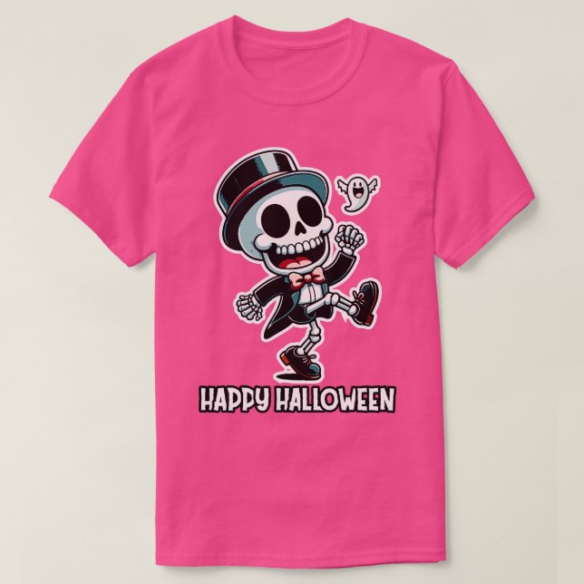 Boogie Bones A Halloween Skeleton Jamboree T Shirt (Design framsida)