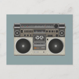 Boogie box för old school-bandspelare helg vykort
