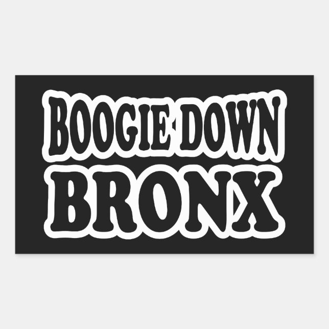 Boogie Down Bronx, NYC Rektangulärt Klistermärke (Framsida)