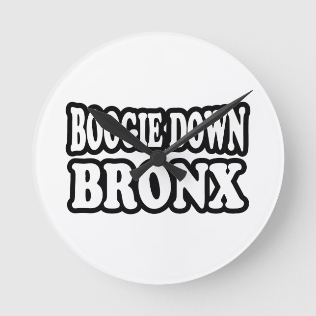 Boogie Down Bronx, NYC Rund Klocka (Framsida)