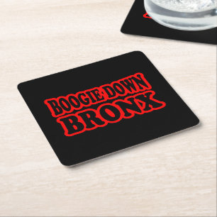 Boogie Down Bronx, NYC Underlägg Papper Kvadrat