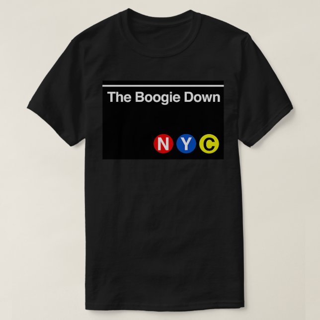 Boogie Down Tunnelbanan Sign TShirt T Shirt (Design framsida)