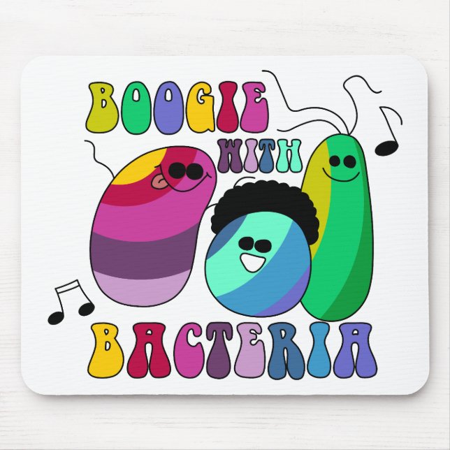 Boogie med bakterier musmatta (Framsidan)