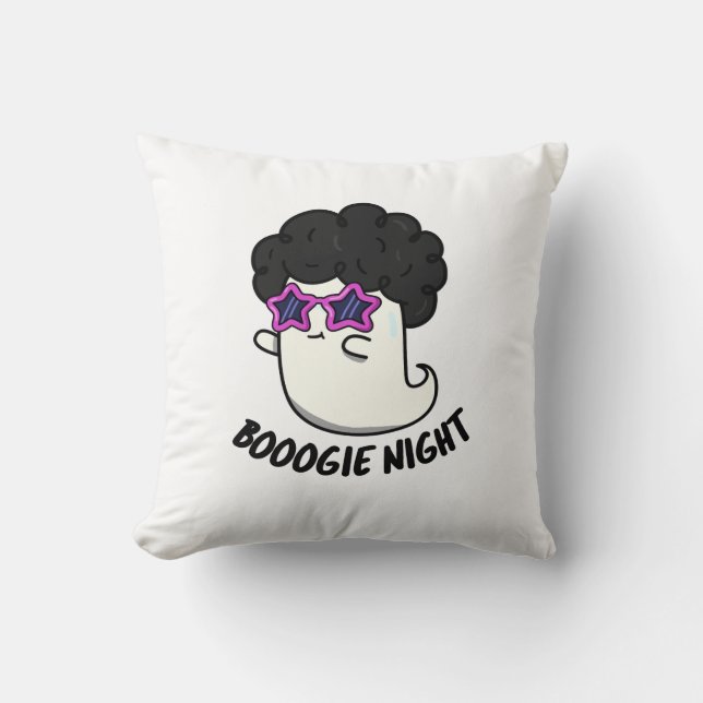 Boogie Night Funny Halloween Ghost Pun Kudde (Framsida)