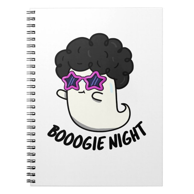 Boogie Night Rolig Halloween Spök Pun Anteckningsbok (Framsidan)
