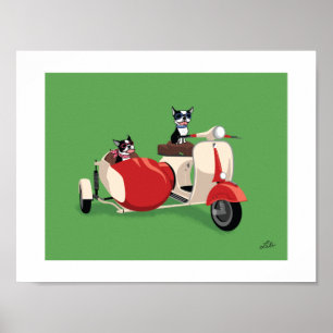 Boogie on Vespa (med Rosie) Poster