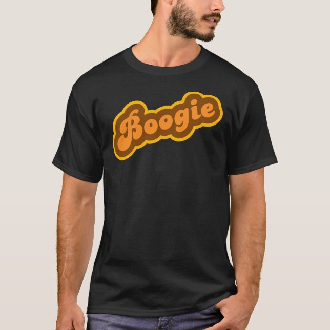 Boogie - Retro 70S - Logotyp Essential  T Shirt (Framsida)