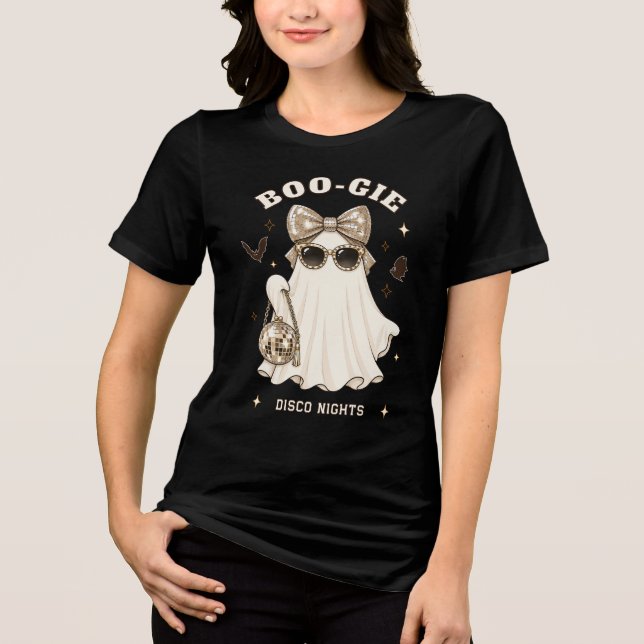 Boogie-spöke med Disco-bågväskor & Solglasögon T Shirt (Framsida)