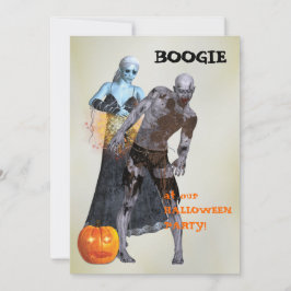 Boogie Zombie Halloween fest Inbjudningar