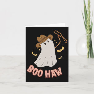 Boohaw Ghost Halloween Cowboy Cowgirl Costume Retr Kort