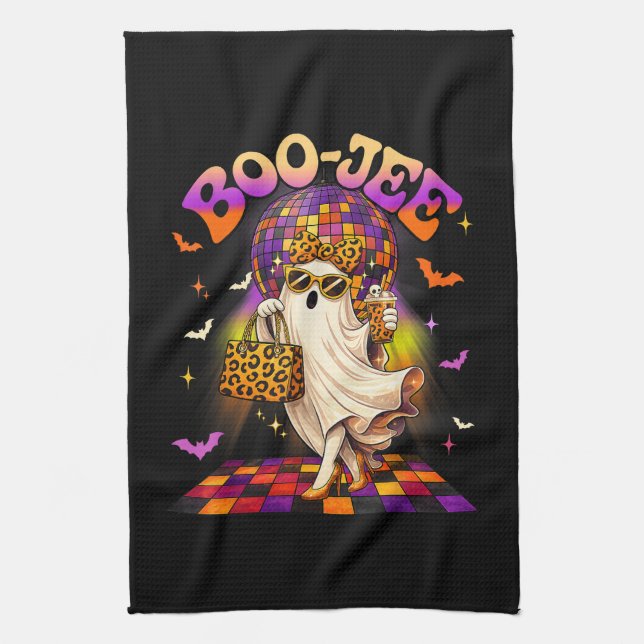 Boojee spök Halloween Boo JEE Disco Kökshandduk (Vertikal)