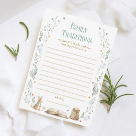 Book Baby Shower Family Traditions Game Card Inbjudningar