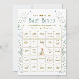 Book Baby Shower Find the Guest Bingo Game Card Inbjudningar
