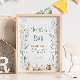 Book Baby Shower Momosa Bar Poster