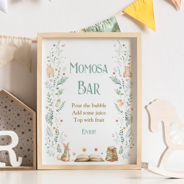 Book Baby Shower Momosa Bar Poster (Skapare uppladdad)