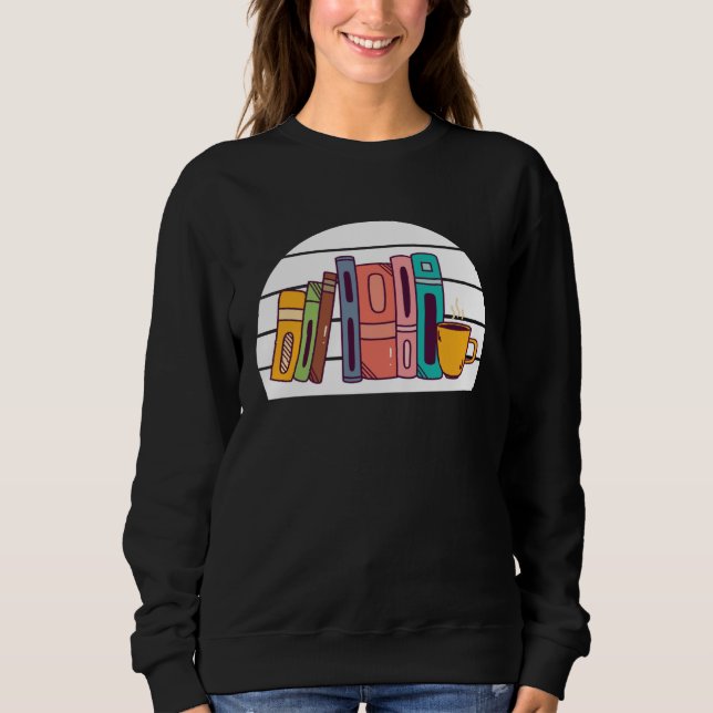 Book  Bookshelf Bookworm and Reading Fans Books T Shirt (Framsida)