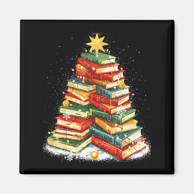 Book Christmas Tree Reading  Magnet (Framsidan)