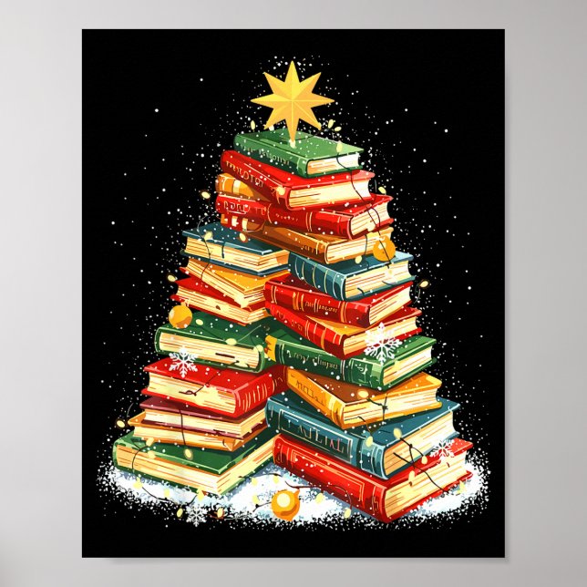 Book Christmas Tree Reading  Poster (Framsidan)