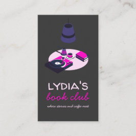 Book Club Business Card with QR Code Visitkort