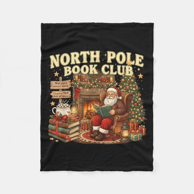 Book Club Cozy Christmas Reading Gift  Fleecefilt (Framsidan)