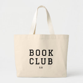 Book Club Monogram Gift For Readers Jumbo Tygkasse