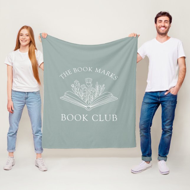 Book Club Name Personalized Member's Favor Gift Fleecefilt (På plats)