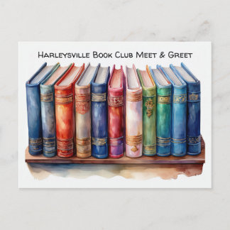 Book Club Open Invitation Customizable Vykort
