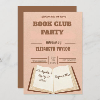Book Club Party Invitation – Cozy Reading Night Inbjudningar
